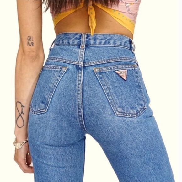 Guess Denim - Guess Logo Jeans Vintage 80’s High Rise Tapered Leg